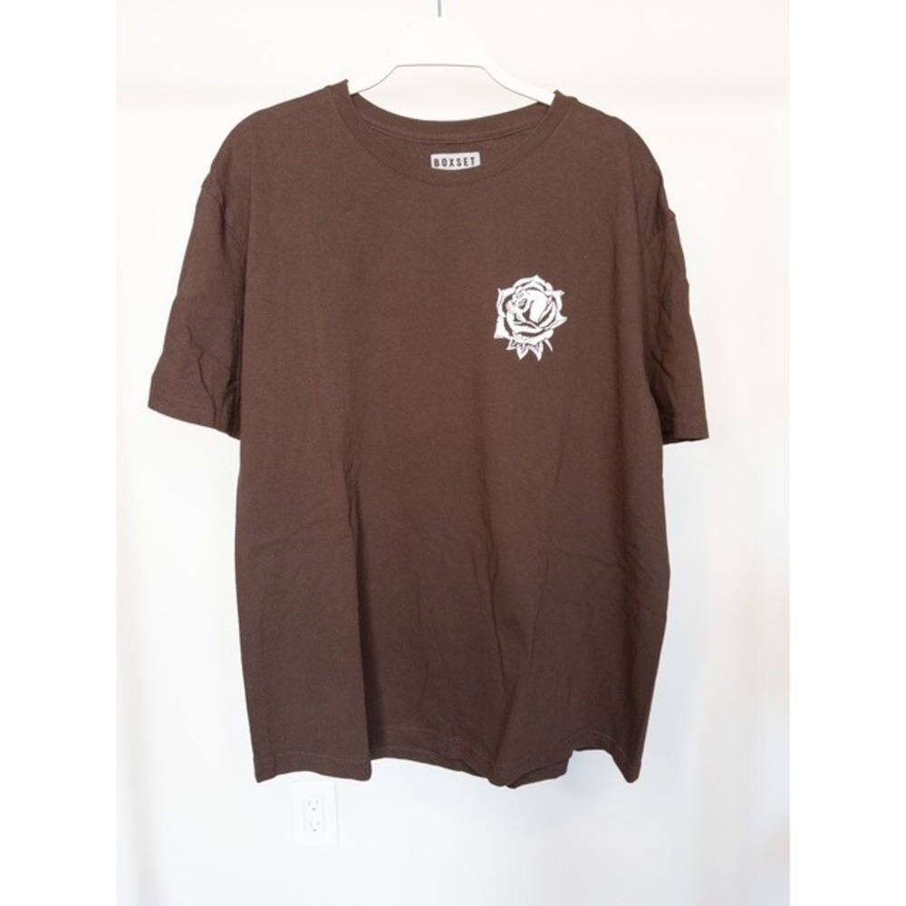 Boxset Mens Brown Show Some Love Skull‎ Rose Graphic T-Shirt XL